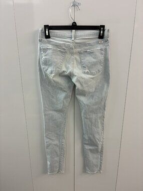 Lucky Brand Brooke Capri Jeans Womens Size 2/26‎ Striped Distressed Skinny